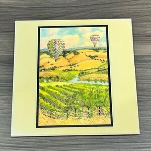 Vintage ARTile by A.R.T.CO California Adventure Hot Air Balloon Tile E Marshall